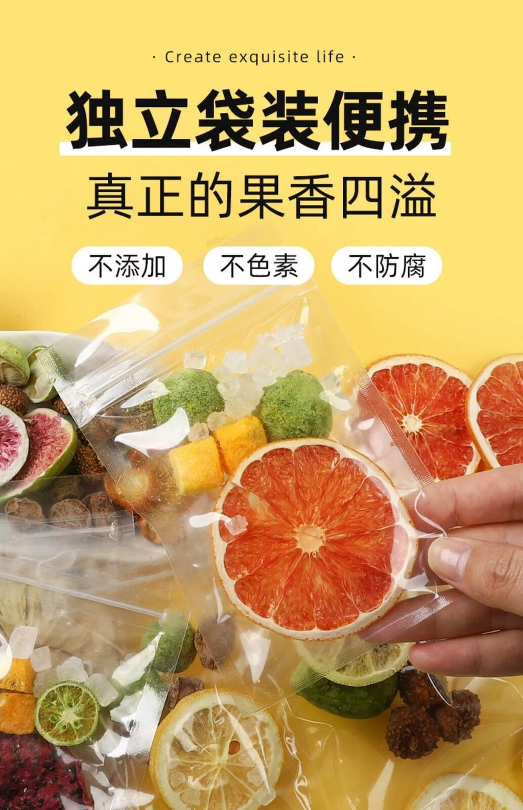 7 Days Mixed Fruit Tea Kumquat Lemon Passionfruit Grapefruit Plum Instant Drink