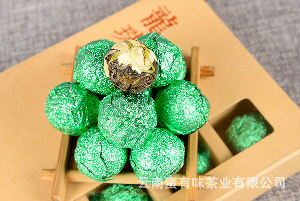 120g 18 Pack Yunnan Pu'er Tea Handmade Jasmine Dragon Ball Tea