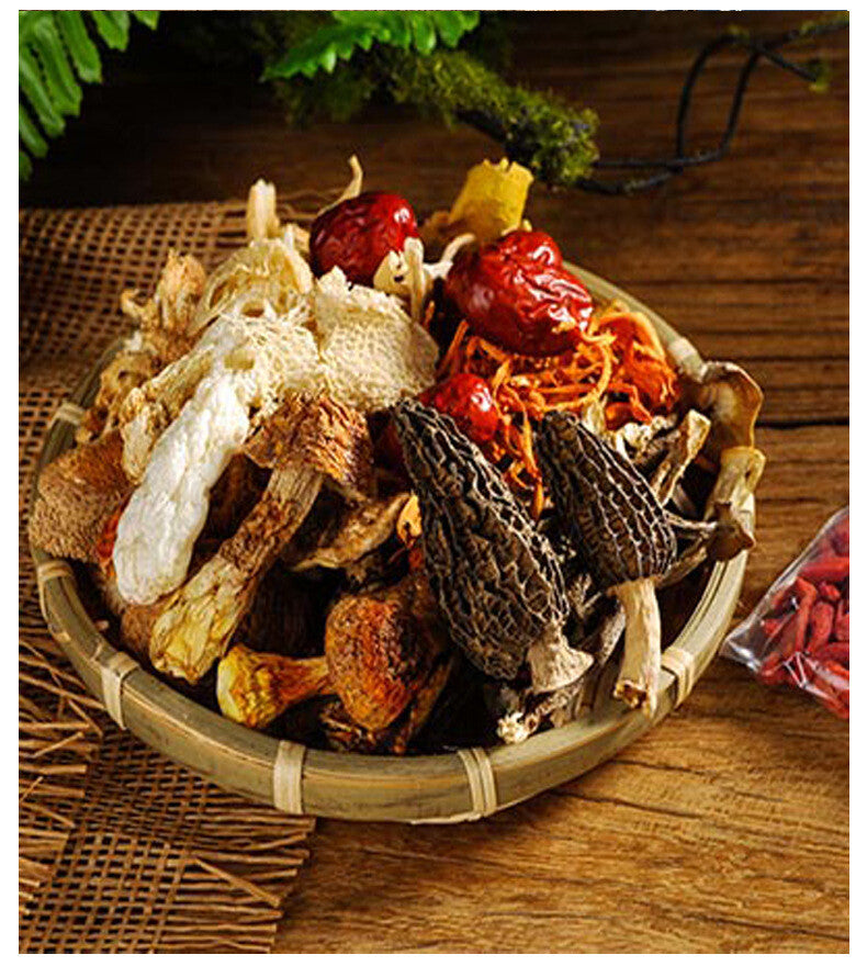 70g Dried Mixed Mushrooms for Broth  7 Color Mushroom Soup Pack