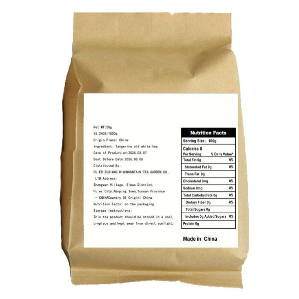 Refreshing & Aromatic FuDing Tangerine old white tea ShouMei White Tea 500g