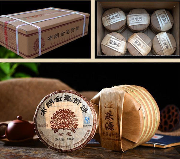 Yunnan Pu-erh Tee Pu'er Reifer Tee Jinmao Gong Kuchen Brown Tree Old Tea Kuchen