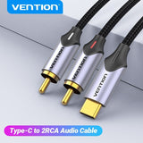 USB C to RCA Audio Cable Type C to 2 RCA Cable for Speaker Amplifier Huawei