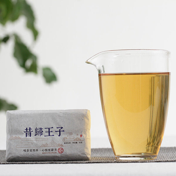 Yunnan Puerh Tea 50g Xigui Prince , Puerh Raw Tea Brick Aged Puerh