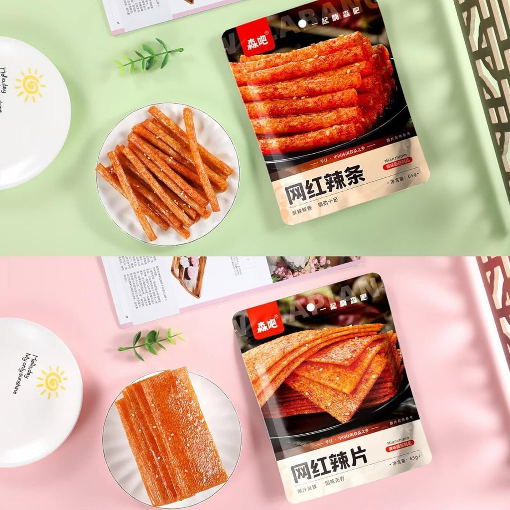 Pikanter Streifen Latiao Snack Chinesische Spezialität Veganer Pikanter Snack