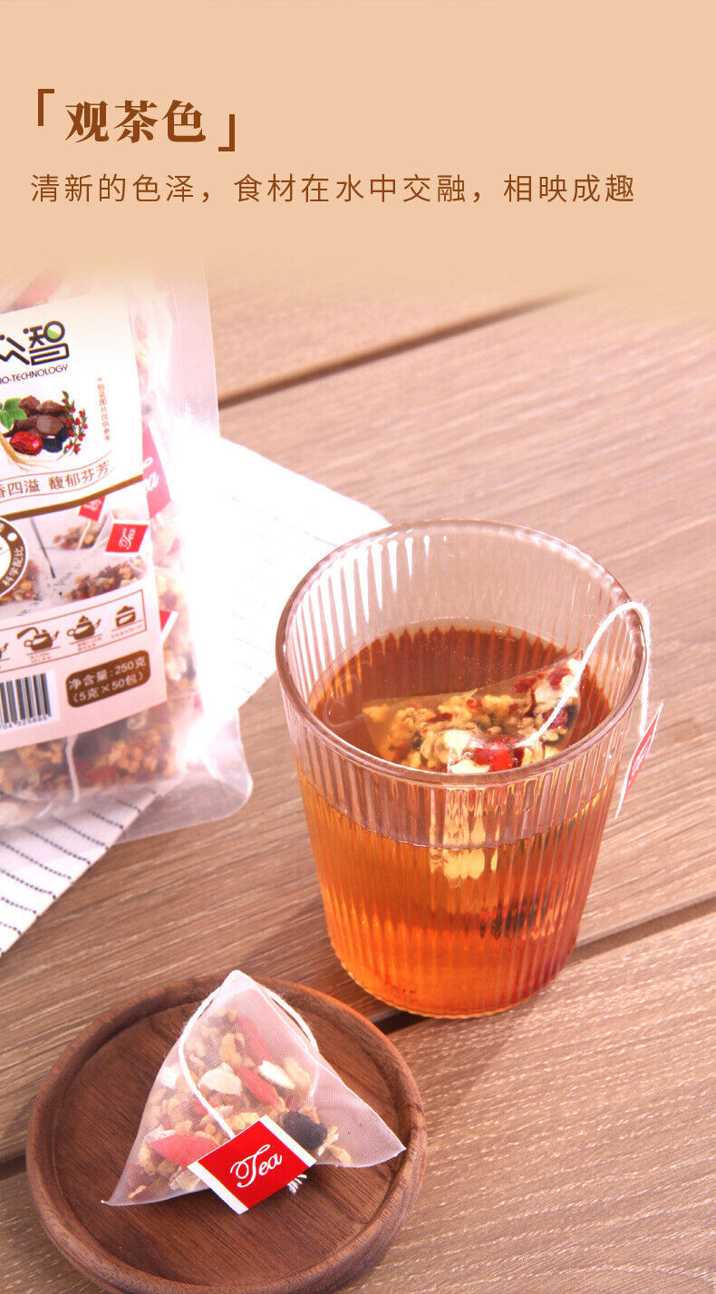 Ginseng Five Treasures Tea with Maca Dried Slices Mulberry Goji Berry Red Dates