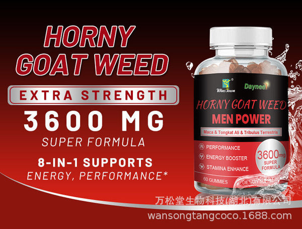 Easy to absorb man power energy gummies male Maca vegan Ginseng gummy