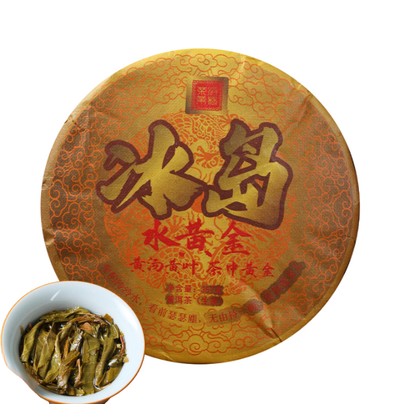 Icelandic Water Gold Tea 357g Yunnan Pu-erh Seven Seed Large Leaf Gold Cake Tea