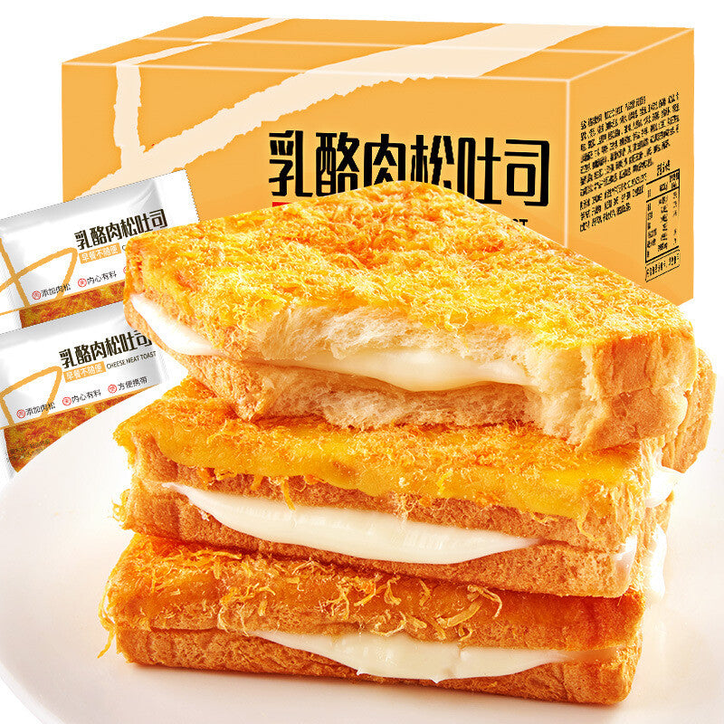 Meat Floss Toast Bread Snack Meal Replacement Breakfast Seaweed Flavor Bulk Box