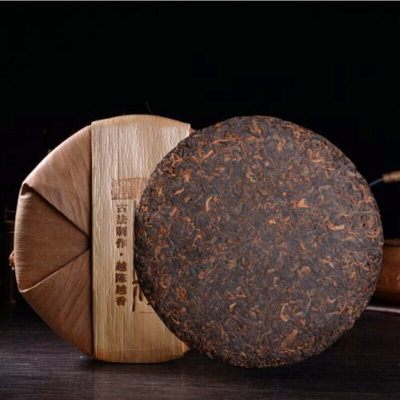 Pu-Erh Cooked Tea Cake Premium Yunnan Old Tree Puer Tea Organic Black Tea 357g