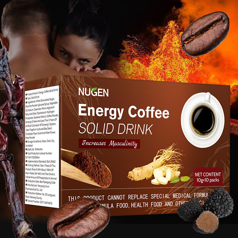 Energy Coffee Solid Drink Ground Black Coffee 10g*10 Packs Health Care