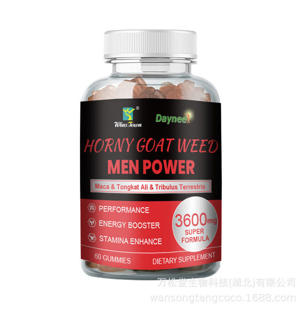 Male Energy Gummies High Absorption Maca & Vegan Ginseng - Enhance Male Stamina