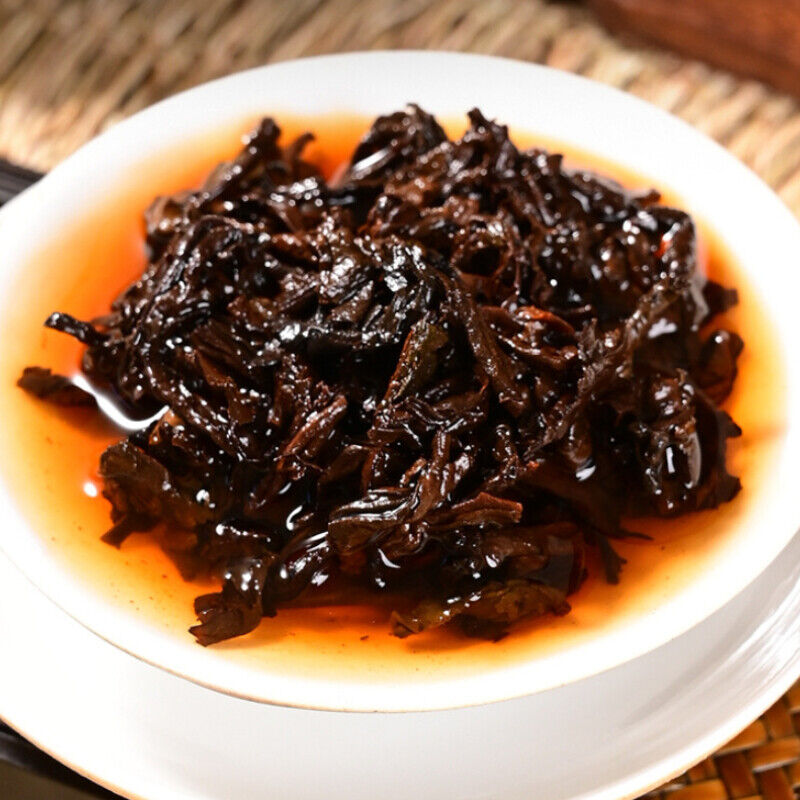 TeaBig Tree Golden Bud Black Tea Natural 357g Yunnan Old Pu-Erh Cooked Tea Cake