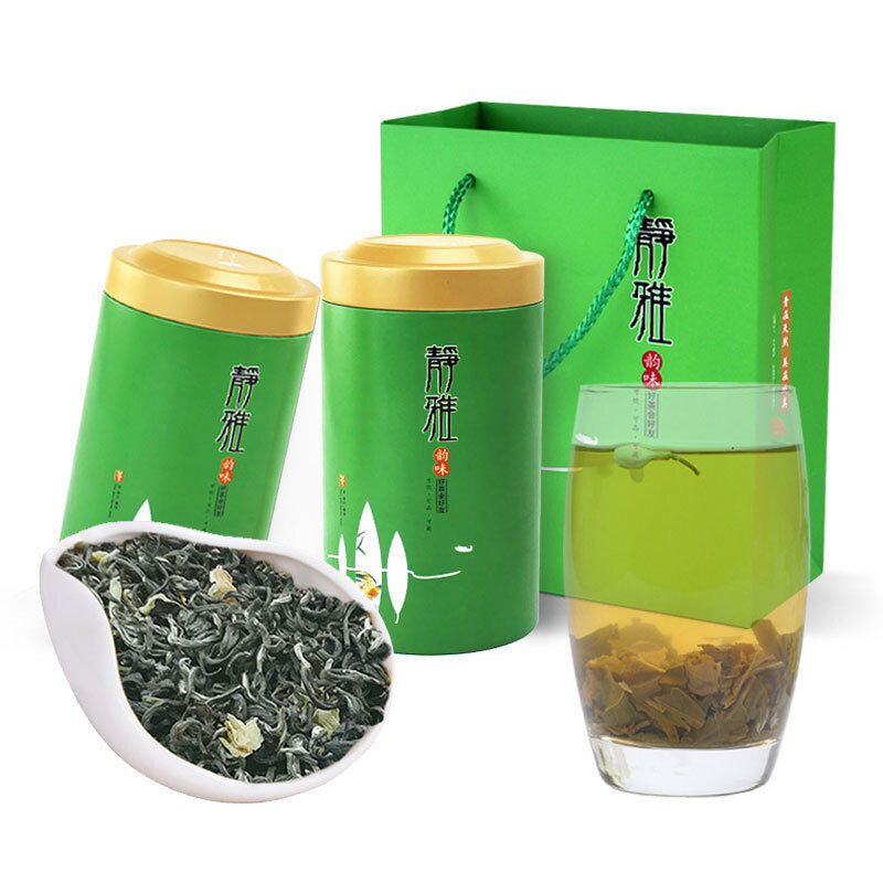 Strong Flavor Jasmine Flower Tea Loose Leaf 125g Can New Green Tea Main image