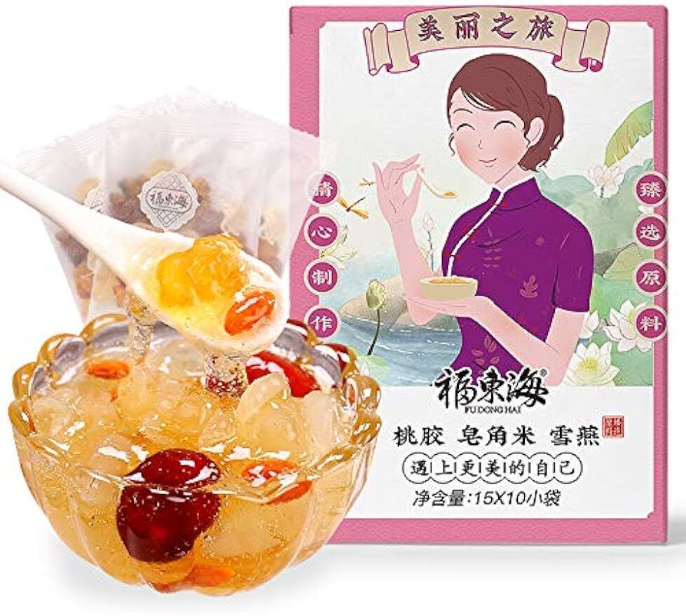 Yunnan Peach Gum(桃胶) Xueyan(雪燕) Gleditsia(皂角米) Combination Set 150g Main image