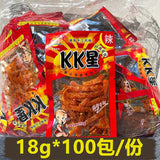 50 Bags Super Spicy Dejian KK Star Spicy Strips Hunan Specialty Snacks超辣KK星辣条50袋