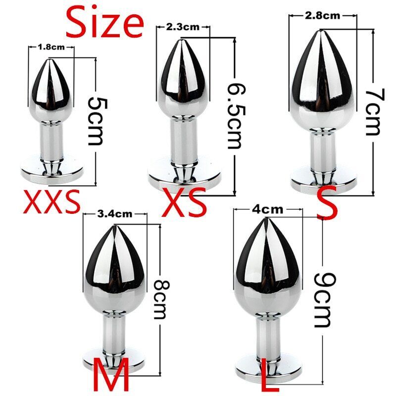 Anal Plug Sex Toys Stainless Smooth Steel Butt Plug Tail Adults Sex butt plugs