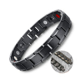 Classic Titanium Steel Anti-snoring Wrist Watch Men Magnetic Therapy Bracelet