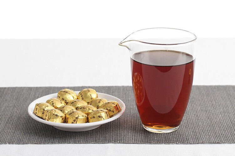 500g Pu-erh Tea Aged Pu-erh Ripe Tea Glutinous Aroma Small Golden Tuo (RX)
