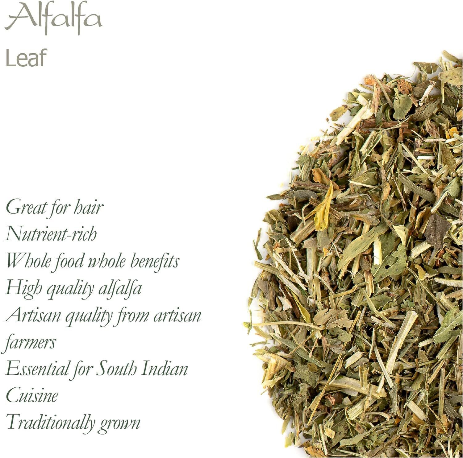 Alfalfa Herb Organic Medicago Sativa - Quality Lucerne - Erba Medica Tonic 100g Secondary image
