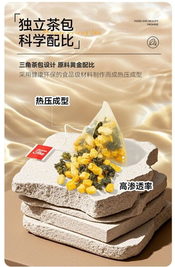 Mango Oolong Fruit Tea Cold Brew 3 Flavor Blend Premium Triangle Bags