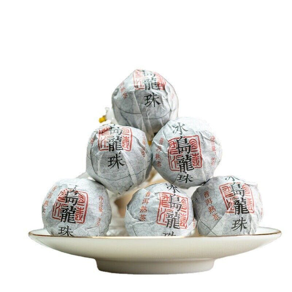 8g/pastille Icelandic Dragon Pearl Pu-erh Ripe Tea Small Tuocha Dragon Pearl
