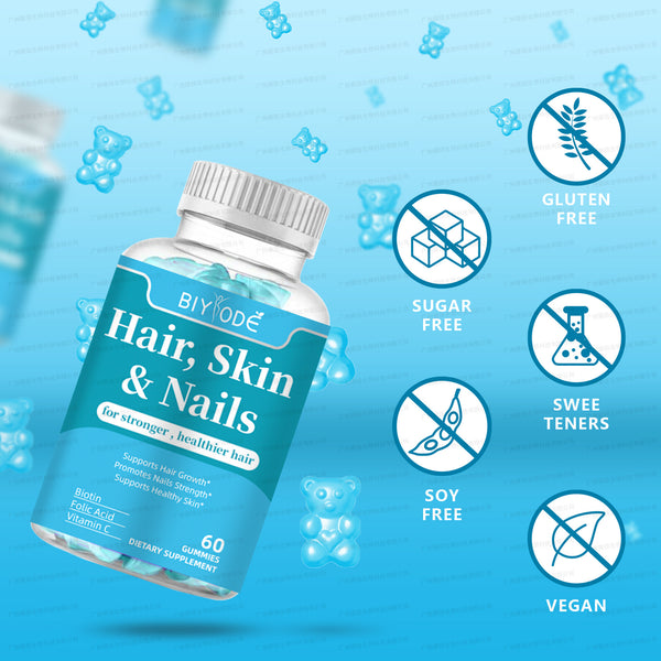 Biotin Hair Gummies Promote Hair Nail Growth, and Brightening Skin 60 Gummies