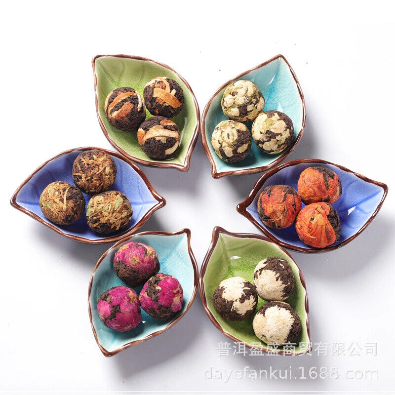 10Pcs Handmade Mix Dried Flower Fermented Cooked Puerh Tea Ball Blooming Tea Main image
