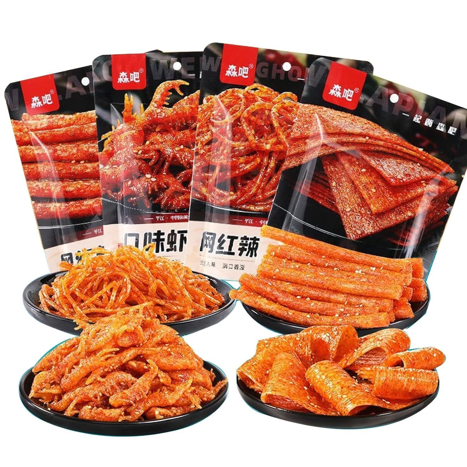 Spicy Strip Small Gluten Latiao Snack Food - Chinese Special Vegan Spicy Flavour Main image