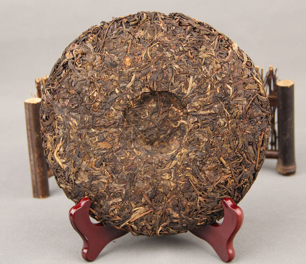 357gPuerh Tea Grain Flower Tea Leaves Pure Material Tea Tightly Pressed Tea Cake