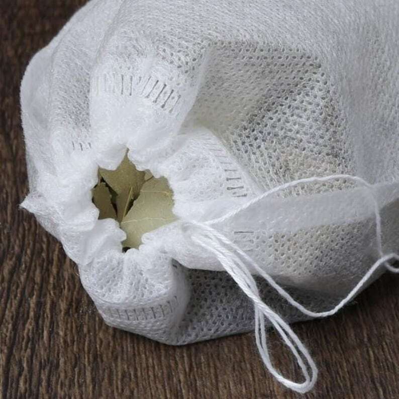 100pc Extra Large Empty Teabags String Heat Seal Filter Paper Herb Loose Tea Bag Secondary image