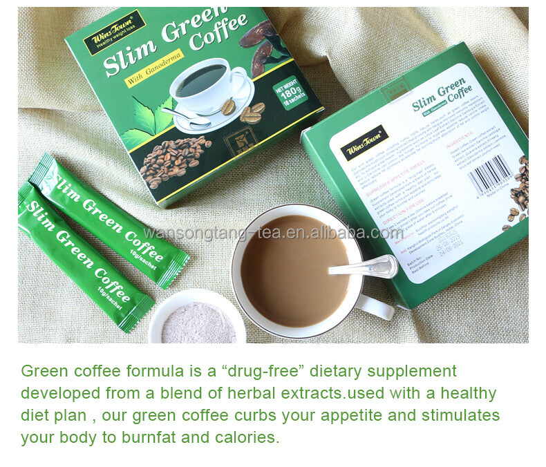 Instant Weight Loss Ganoderma Slimming Coffee 10g*18 Natural Slim Latte Coffee