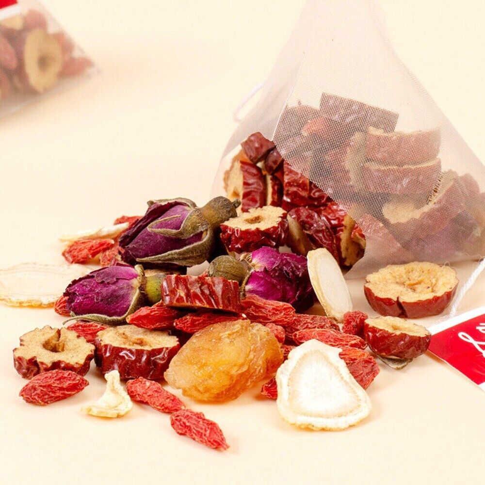 Rose Ginseng Herbal Tea 30 Bags Red Dates Goji Longan Health Support Blend Main image