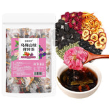 Dark plum hawthorn lotus leaf tea flowers and plants cold brewed tangerine tea