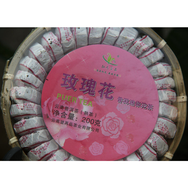 Pu'er Tea Mini Tuo Tea [Rose Tuo] Cooked Tea 200g In Bamboo Packed Health Care