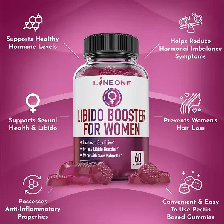 Hormone Balance Female Libido Booster Gummies - Sugar-Free, 60 Chewable Gummies Main image