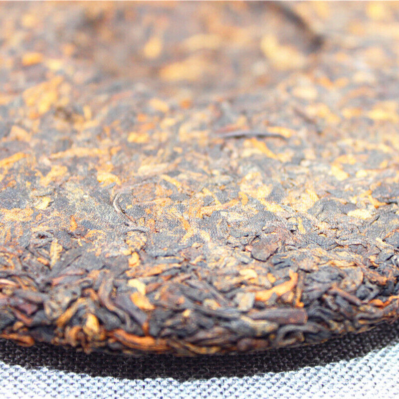 High Quality 357g Yunnan Pu'er Tea Golden Bud Cake Tea Ripe Pu'er Tea