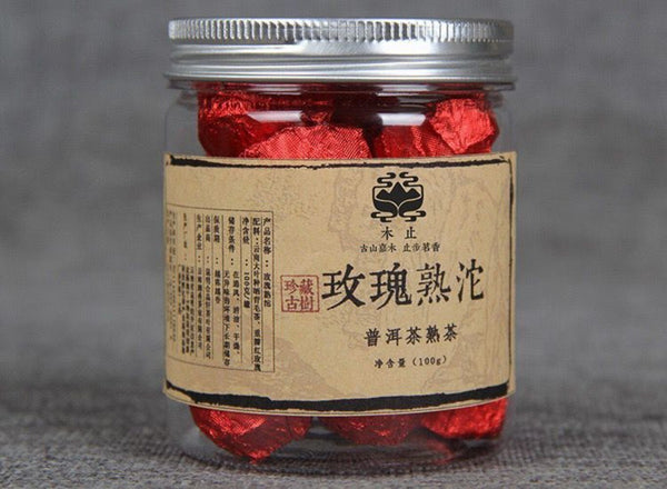 Yunnan Rose Ripe Pu-erh Mini Tuo Tea 100g Canned Loose Fragrant Blend