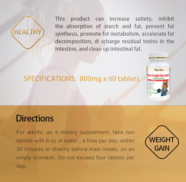 Fast Weight Gain Tablets Natural Weight Gain Pills Healthy Weight Management