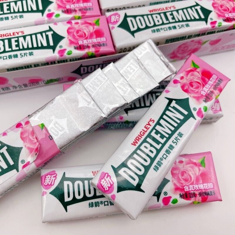 Rose Mint DOUBLEMINT Kaugummi 5pcs x 20 Portable Pack für frischen Atem