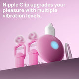 10-Mode Remote Nipple Clip Vibrating Breast Clamps Electric Nipple Stimulator