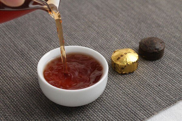 500g Pu-erh Tea Aged Pu-erh Ripe Tea Glutinous Aroma Small Golden Tuo (RX)