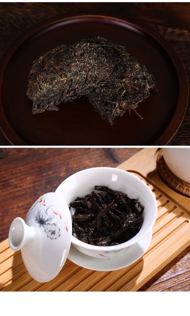 Black Tea Golden Flower Hunan Anhua Black Tea Loose Fu Tian Jian Fu Brick Tea