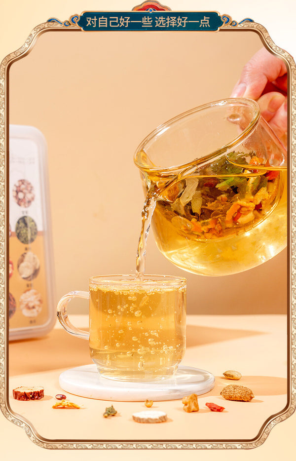 Red Bean Coix Seed Tea Euryale Seed Poria Herbal Tea 30 Bags Handpicked