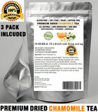 100% Natural Premium Calming Tea Resealable Pouch  Chamomile Tea 100 Bags