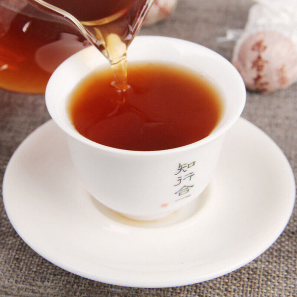 Glutinous Rice Fragrance Puerh Ripe Tea Dragon Pearl 500g Puerh Tea Tuocha