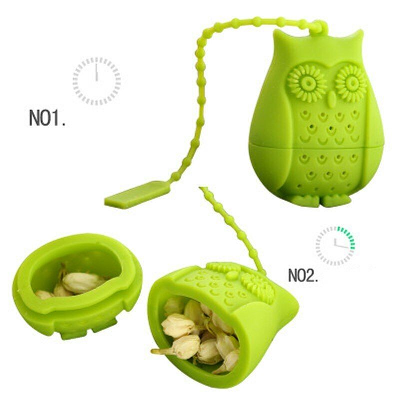 Tea Strainer Silicone Filter Coffee Tea Infuser Useful Owl Loose Tea Diffuser Main image