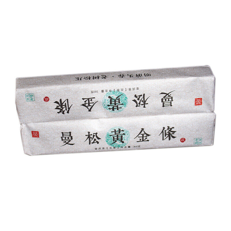 300g Manzon Yunnan Pu'er tea raw tea leaves old tree pine pressed brick tea Main image