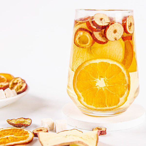 Apple Hawthorn Poria Fruit Tea with Dried Apple,Hawthorn,Poria and Orange Slices