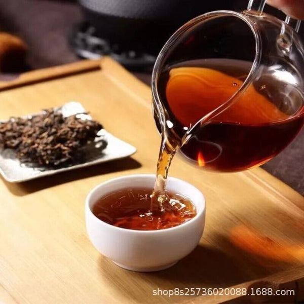 Yunnan Menghai Seven Sons Cake Old Tree Puerh Cake Tea Pu'er Ripe Tea 357g