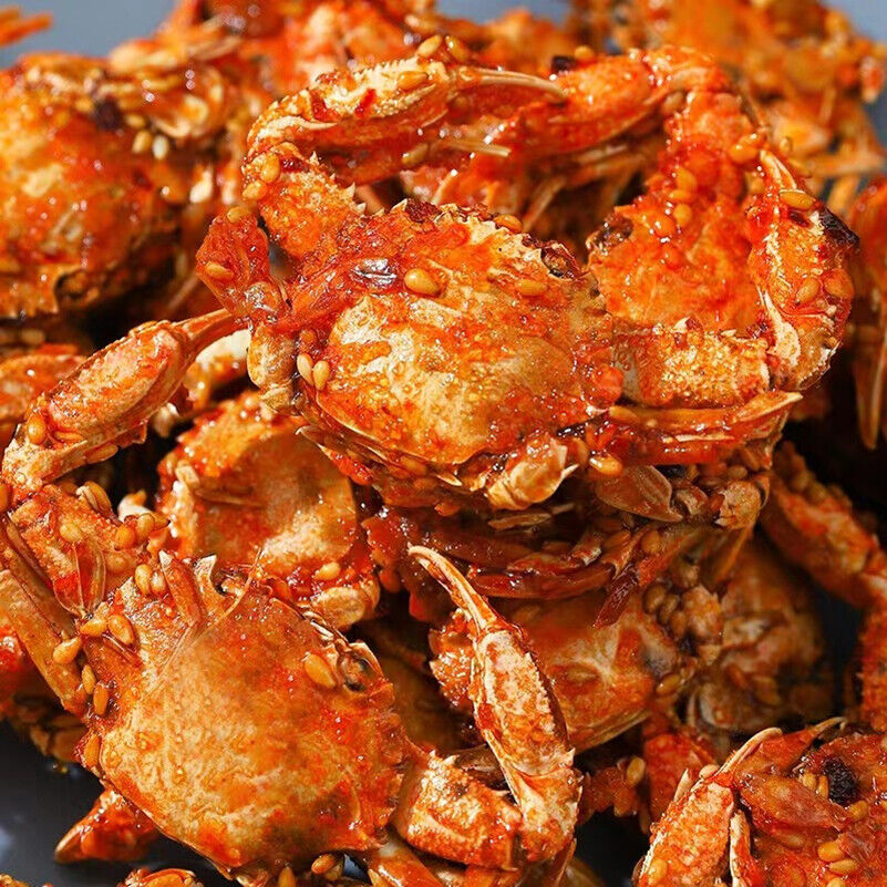 55g/bag Small Crab Snacks Ready-to-eat Crispy Sweet and Spicy Sea Crabs